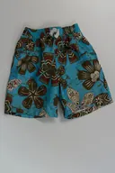 Türkise Badeshorts mit Blumenmuster